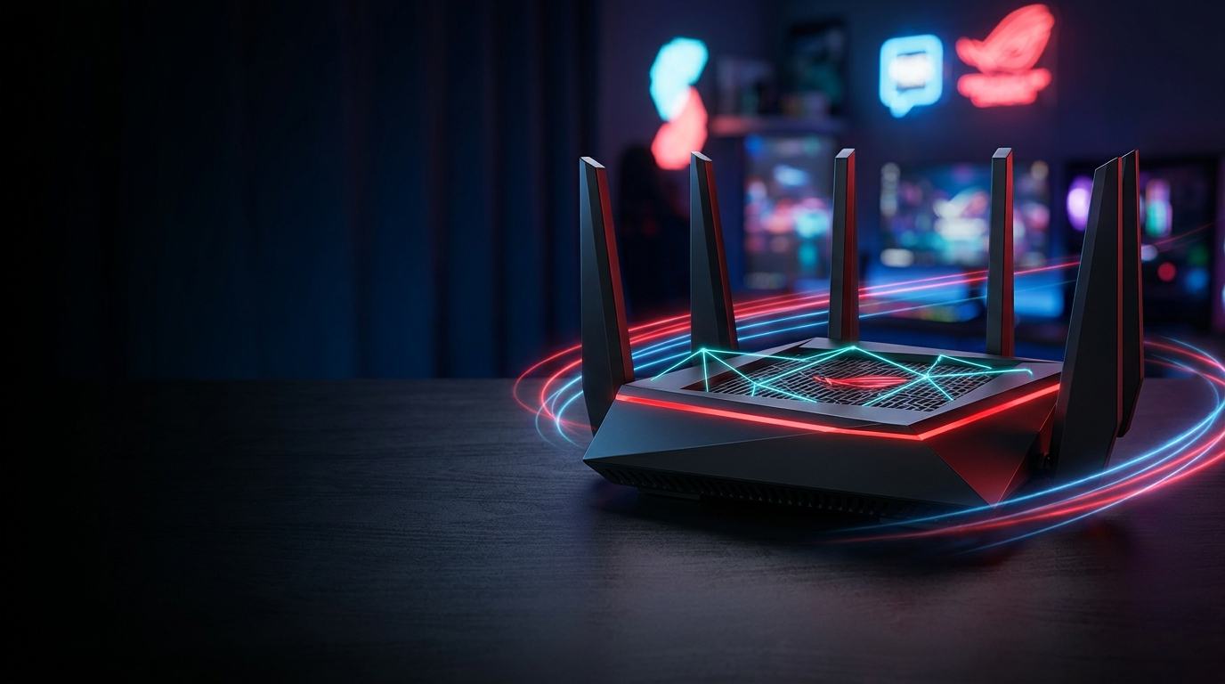 Gaming routers collection, Wi-Fi 7 gaming router with RGB lighting