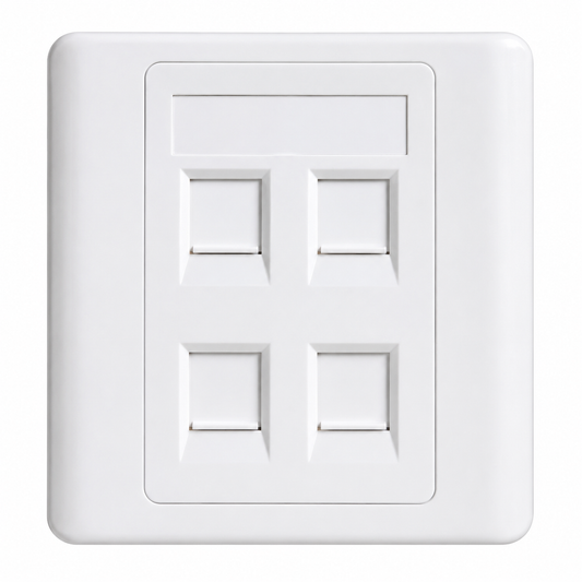 Taradhin Keystone Jack Wall Plate — Flush Mount (1/2/4 Port)