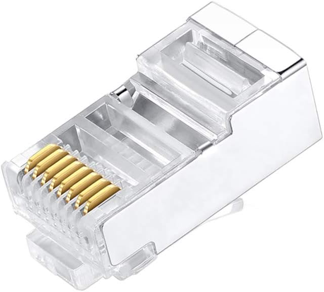 Taradhin RJ45 Connectors 100 Pack | Cat6/Cat5e Modular Plugs, Gold-Plated