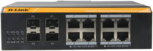 D-Link Industrial Managed PoE Switch 8-Port Gigabit 2 SFP Uplink DGS-F3008P-2S