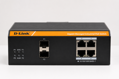 D-Link Industrial Managed PoE Switch 4-Port Gigabit 2 SFP Uplink DGS-F3004P-2S