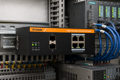 D-Link Industrial Managed PoE Switch 4-Port Gigabit 2 SFP Uplink DGS-F3004P-2S
