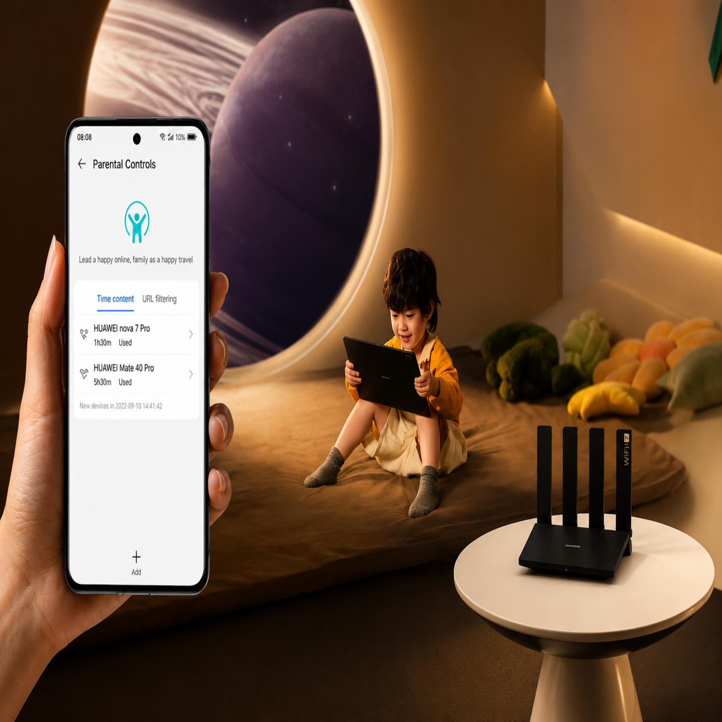 Huawei WiFi BE3 Pro BE3600 Wi-Fi 7 2.5G Router Black