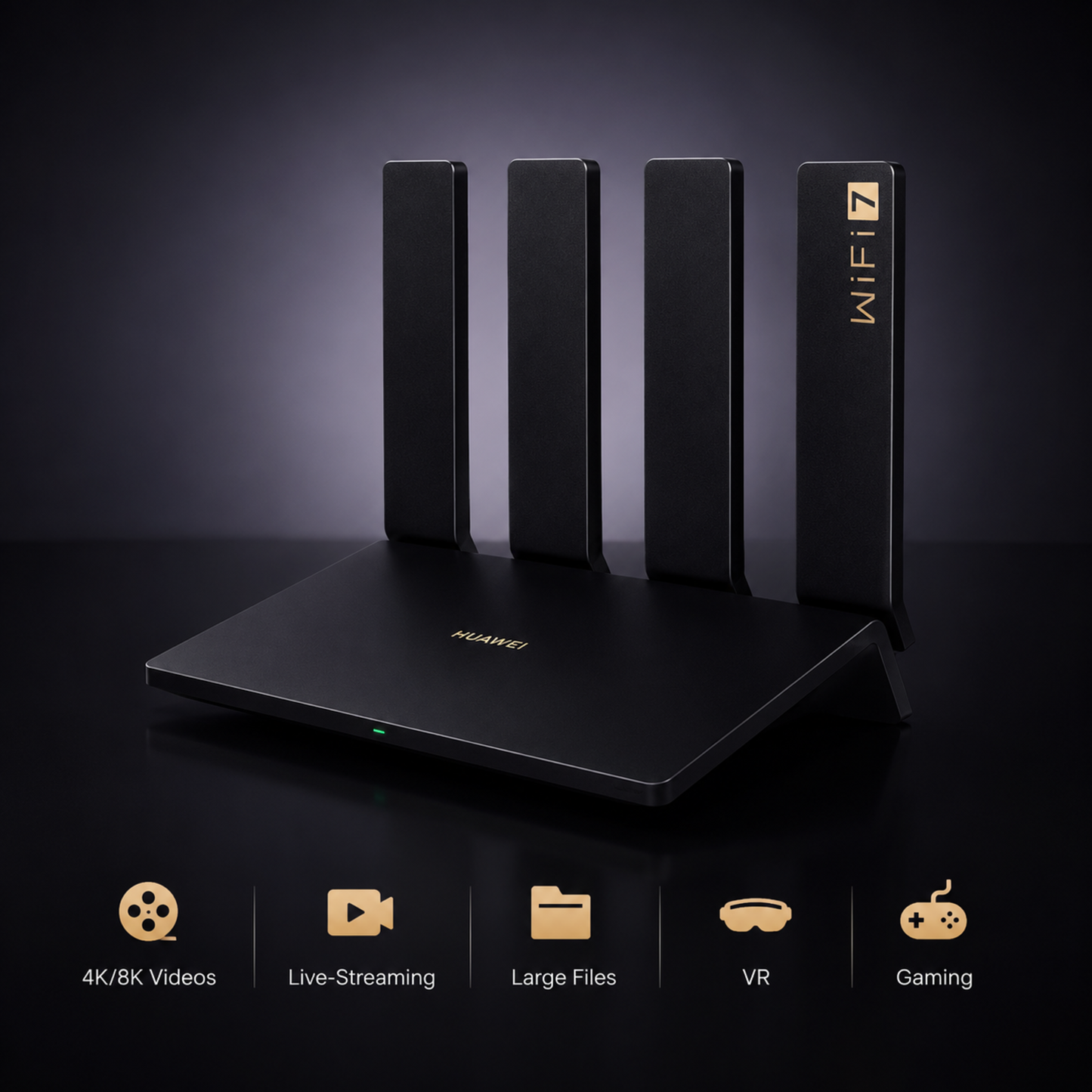 Huawei WiFi BE3 Pro BE3600 Wi-Fi 7 2.5G Router Black