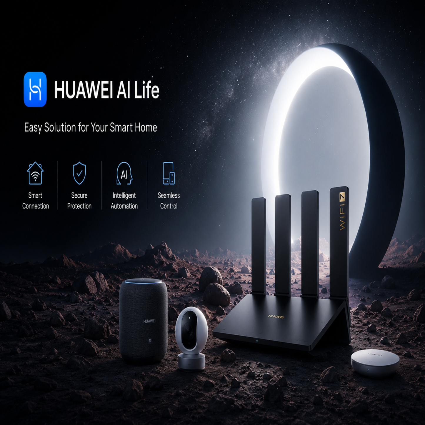 Huawei WiFi BE3 Pro BE3600 Wi-Fi 7 2.5G Router Black