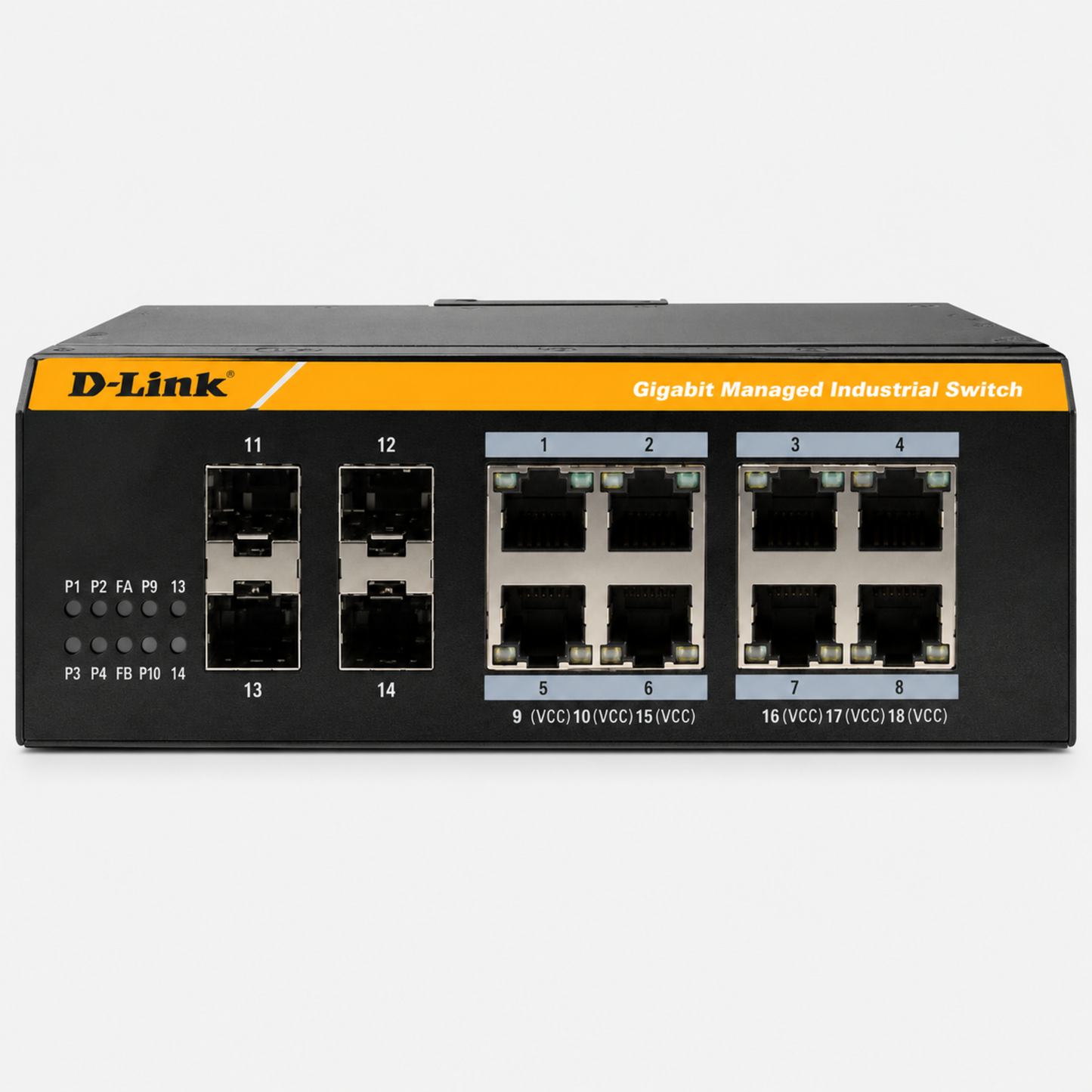 D-Link Industrial Managed PoE Switch 8-Port Gigabit 2 SFP Uplink DGS-F3008P-2S