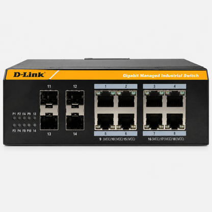 D-Link Industrial Managed PoE Switch 8-Port Gigabit 2 SFP Uplink DGS-F3008P-2S