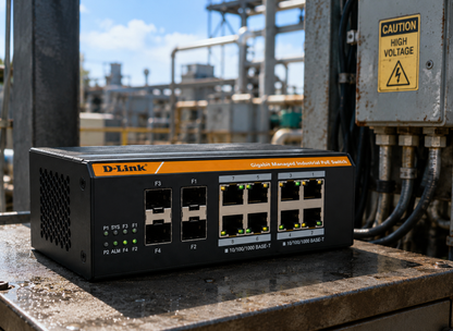 D-Link Industrial Managed PoE Switch 8-Port Gigabit 2 SFP Uplink DGS-F3008P-2S