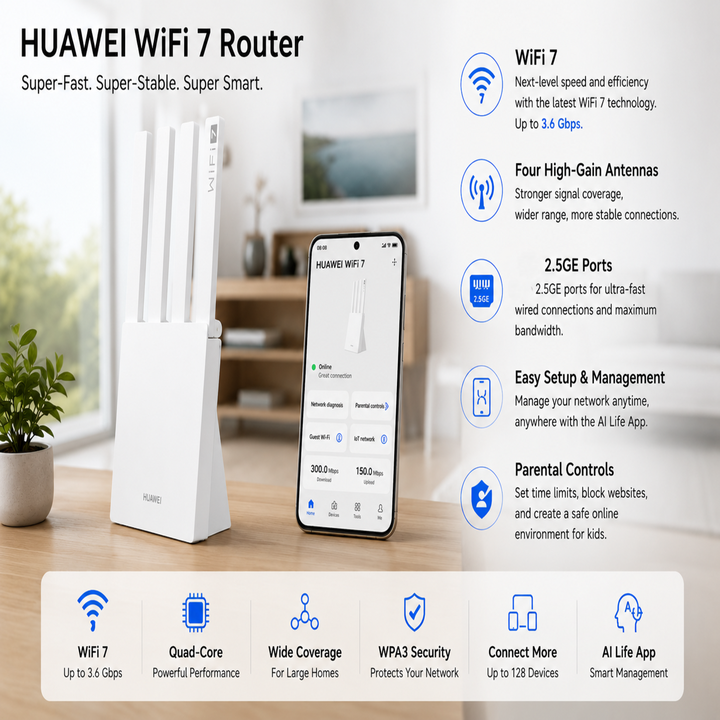 Huawei WiFi BE3 BE3600 WiFi 7 Router