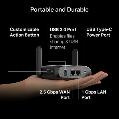 TP-Link TL-WR3602BE BE3600 Wi-Fi 7 Travel Router