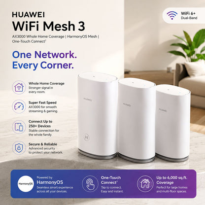 Huawei WiFi Mesh 3 AX3000 Router Dual Band 3000Mbps (3-Pack) WS8100