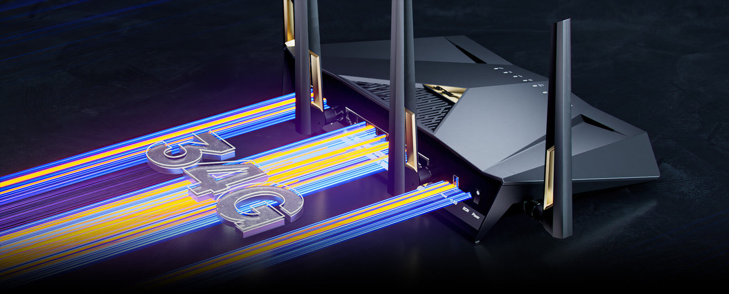 ASUS RT-BE88U Dual-band WiFi 7 AiMesh Extendable Performance Router, 4K-QAM, MLO, Dual 10G ports, SFP+, Four 2.5G ports, Four 1G ports, 34G WAN/LAN capacity